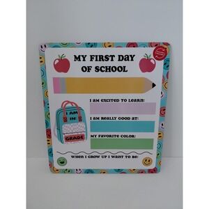 My Last and First Day of School White Board Sign Reversable School NWT 15.5x H